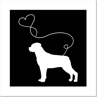 dog cute rottweilers heart Posters and Art